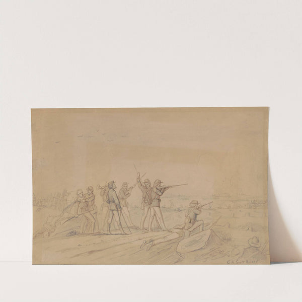 Skirmish line, Company A, Thirty-second Indiana at Salt River, Kentucky, October 9, 1862 by Adolph Metzner