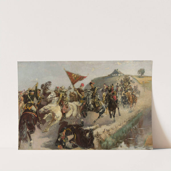 Skirmish on the road by Wacław Pawliszak