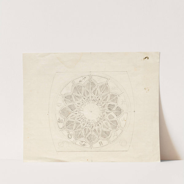 Skizze für das Ziffernbaltt der Ankeruhr by Franz von Matsch