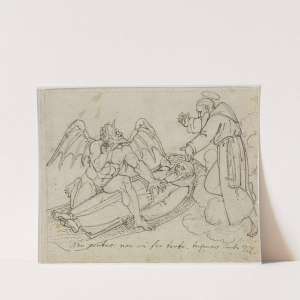 Skizze zu Guido da Montefeltro (Dante Inferno, Canto 27) by Joseph Anton Koch