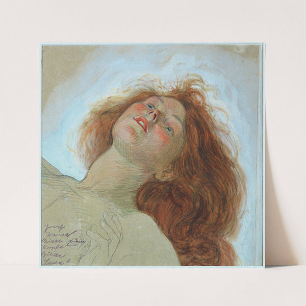 Skizze zum Kopf der Leda (1921) by Josef Wawra