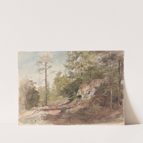 Skogsinteriør, Sarabråten by Hans Gude