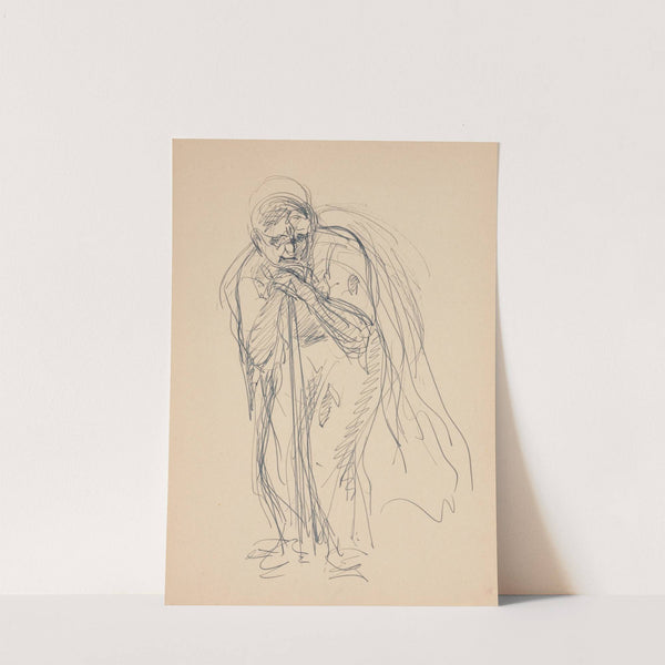 Skrčený muž s barlou by Ján Novák