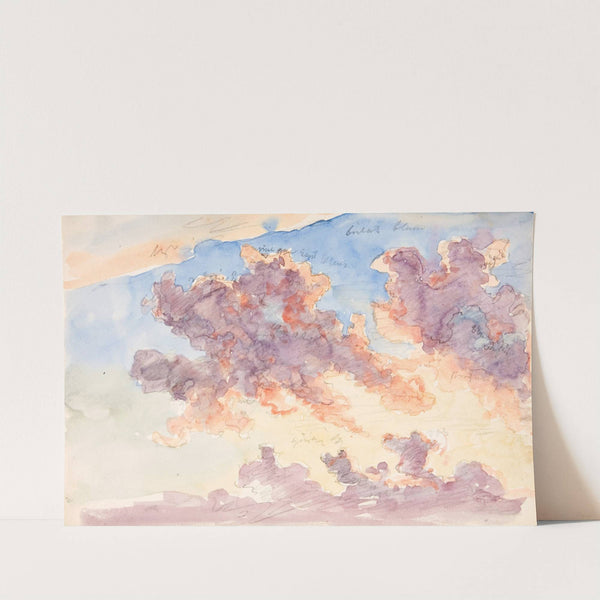 Skystudie. En solnedgangshimmel by Martinus Rørbye