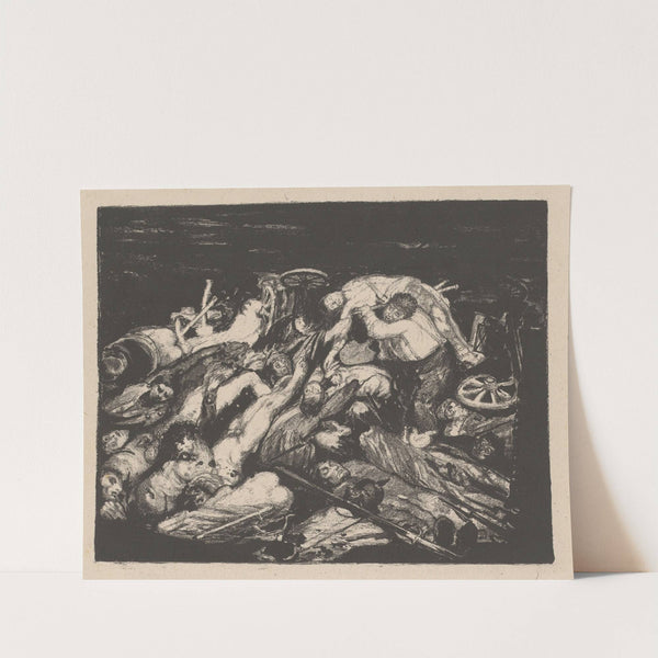 Slagveld met lichamen op een hoop by Henry de Groux