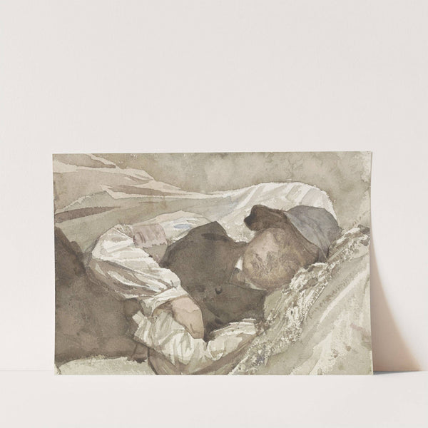 Slapende jongeman by Jan Veth