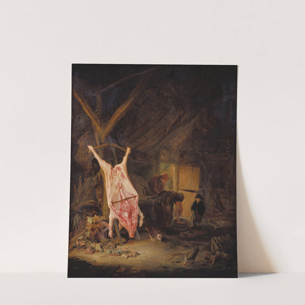 Slaughtered Pig in a Barn (1643) by Adriaen van Ostade