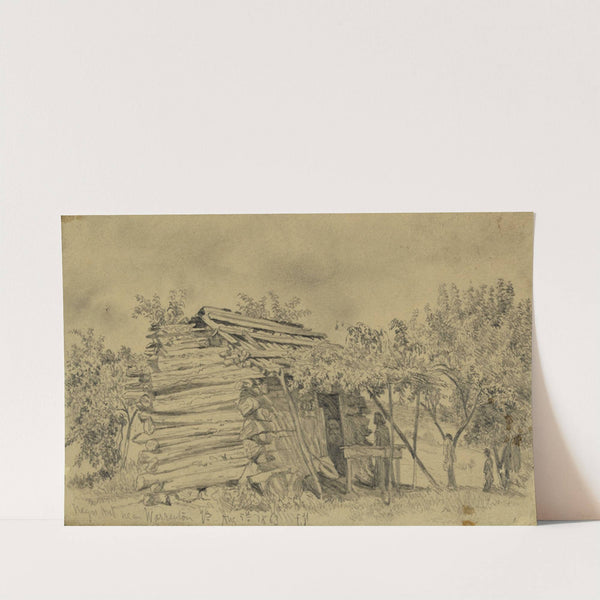 Slave cabin near Warrenton, Va. by Edwin Forbes