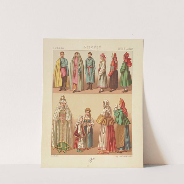 Slavo-Russes, Mordvien, Kalmouk, Tartare (1876-1888) by Auguste Racinet