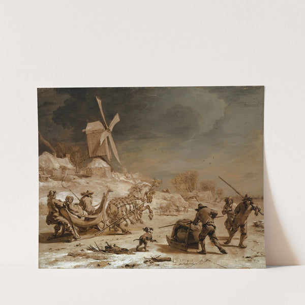 Sledging by Nicolaes Pietersz. Berchem