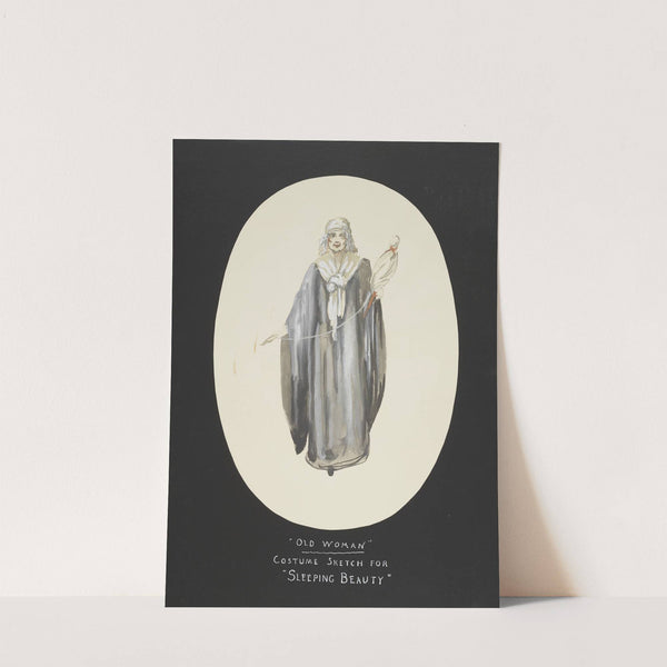 Sleeping Beauty: Old Woman. Grey robe, white shawl, & white kerchief (1934-1943) by John Glidden