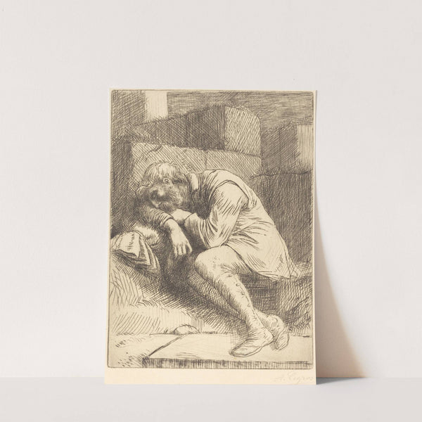 Sleeping Beggar (Mendiant endormi) II by Alphonse Legros