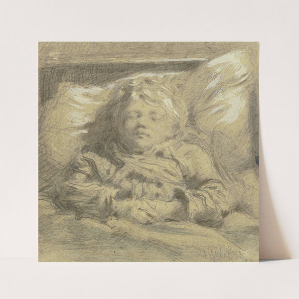 Sleeping child (1853) by Angilbert Göbel