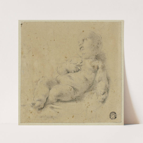 Sleeping Christ Child Holding Cross by Carlo Cignani