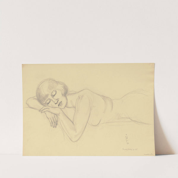 Sleeping female nude by Hermann Lismann