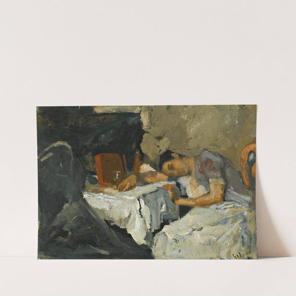 Sleeping girl by George Hendrik Breitner