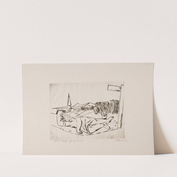 Sleeping Girl in Grain Field (1922) by Max Beckmann