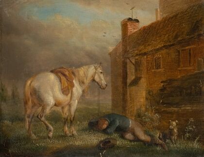 Sleeping horseman and steed