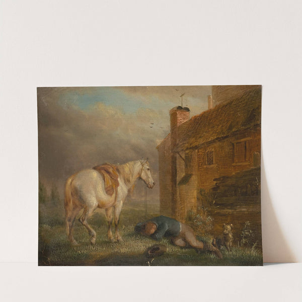 Sleeping horseman and steed (1822) by Eugène Joseph Verboeckhoven