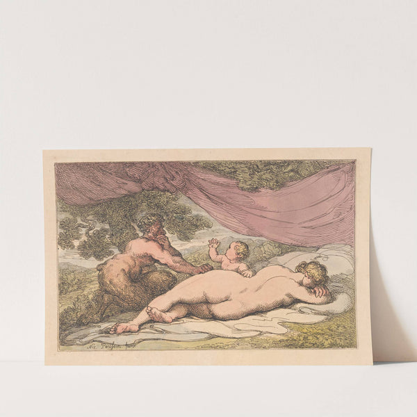 Sleeping Nymph and Satyr by Thomas Rowlandson