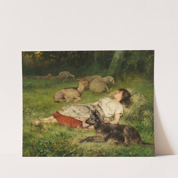Sleeping shepherdess by Évariste Carpentier