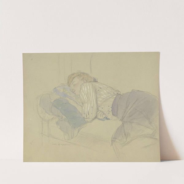 Sleeping young woman by Jacob Happ