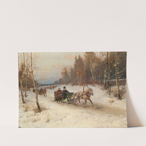 Sleigh Ride in Winter by Rudolf Fedorovich Frentz