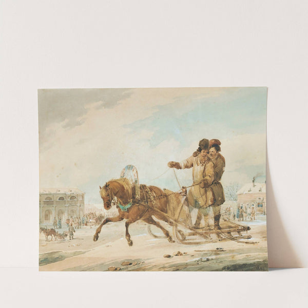 Sleigh-Ride Through A Russian Town by Karl Ivanovich Kollman