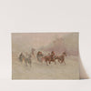 Sleighs pulled by horses running through snow (after F.M. Lamb) (1894) by Louis Prang & Co.
