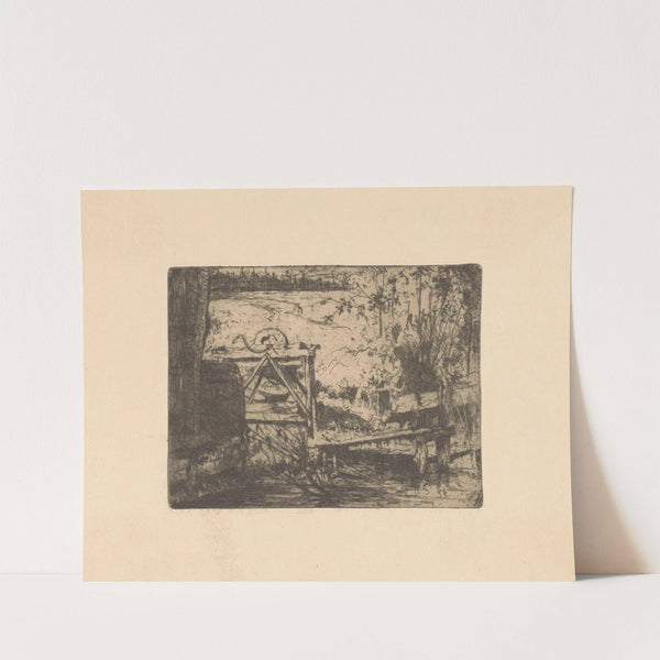 Slijpblok op een oever (1888-1934) by Willem Adrianus Grondhout