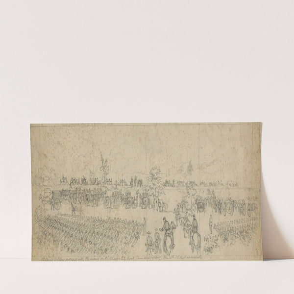 Slocum’s Artillery engaged with the enemy on the Charles City Road. (Seven days fighting) The 16th N.Y. Regt as supports (1862) by John R. Chapin