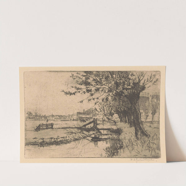 Sloot bij de Gemeentelijke Gasfabriek in de Binckhorst in Den Haag (1888-1934) by Willem Adrianus Grondhout