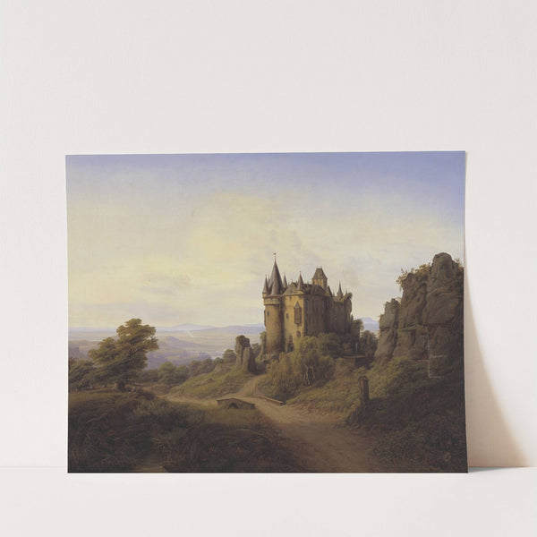 Slottet Büresheim ved Eifelfloden by Frederik Sødring