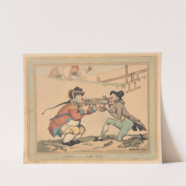 Slugs in a saw-pit (1791) by Thomas Rowlandson