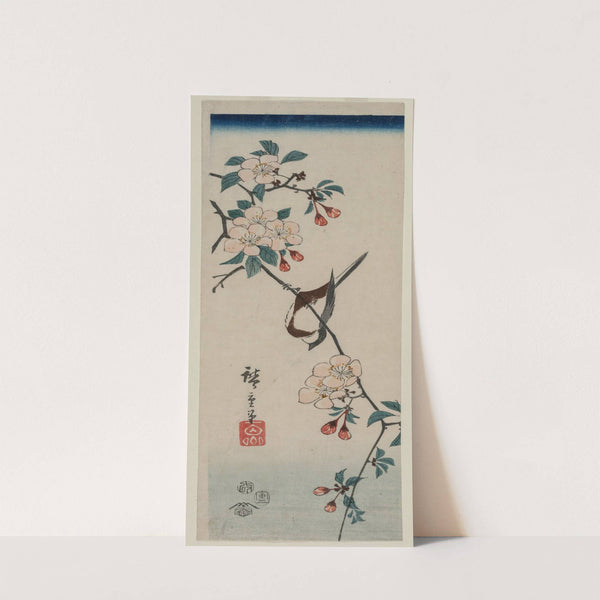 Small Bird (Swallow ?) on Cherry Branch (1854) by Andō Hiroshige