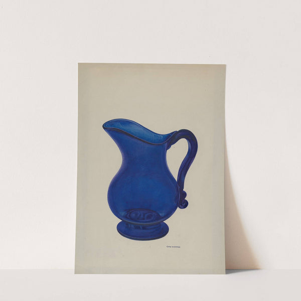 Small Blue Milk Pitcher by Chris Makrenos
