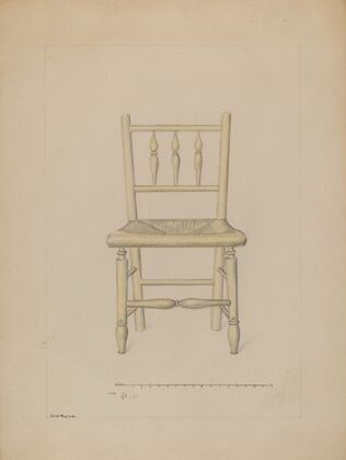 Small Rush Bottom Chair
