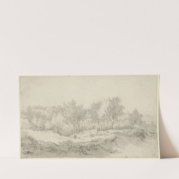 Small section of a tree with a fence by Jacob van Ruisdael