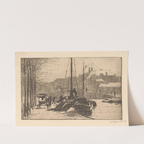 Sneeuw in de stad. (1888-1934) by Willem Adrianus Grondhout