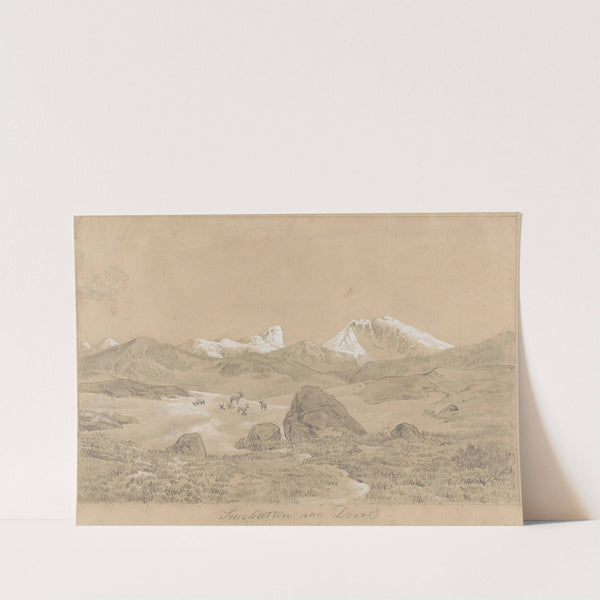 Snøhetta på Dovre. Etter H. Gude by Hans Gude