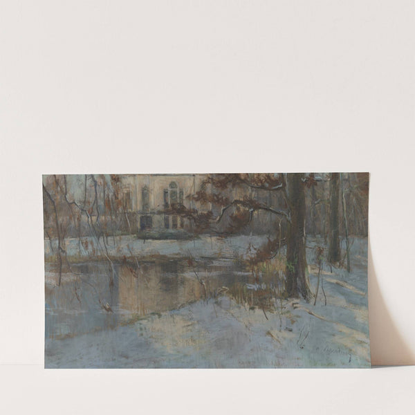 Snow-covered Country House and Park (circa 1900) by Albert Baertsoen