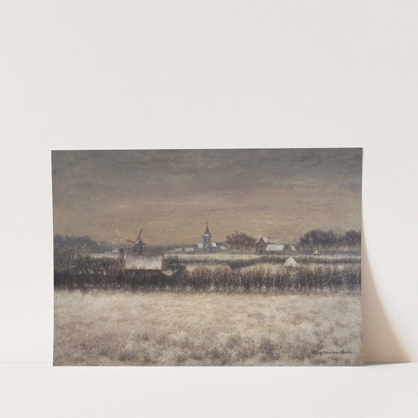 Snow-covered Sint-Martens-Latem by Albijn Van den Abeele