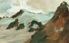 Snow-covered summit in the high mountains