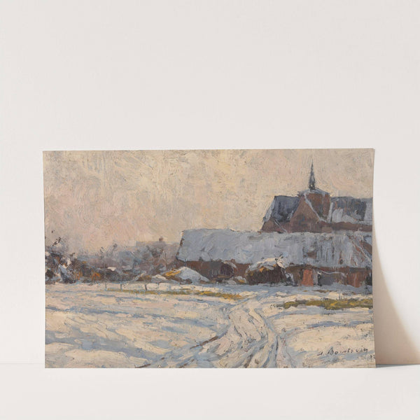 Snow in the Afternoon (Snow-Covered Village) (1892) by Albert Baertsoen