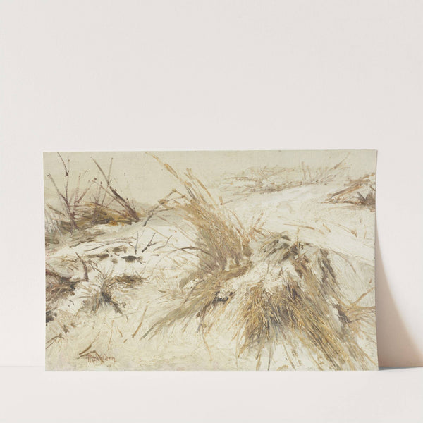 Snow on the sand dunes by Petrus van der Velden