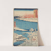 Snow Scene, Islet, River, Shore (before 1858) by Andō Hiroshige