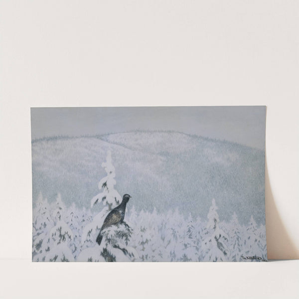 Snowing and snowing by Theodor Kittelsen