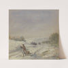 Snowy landscape by Wilhelm Amandus Beer