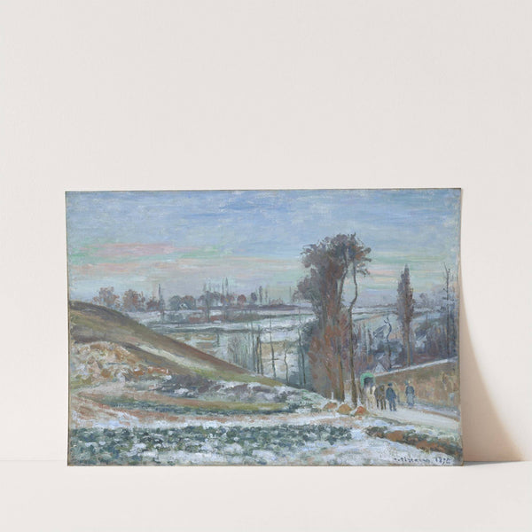 Snowy Landscape near l’Hermitage (1875) by Camille Pissarro