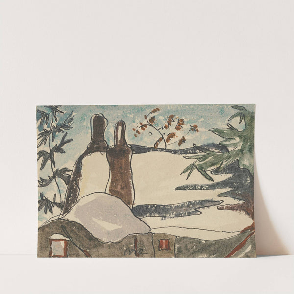 Snowy Rooftops and Trees (circa 1935) by Arthur Dove